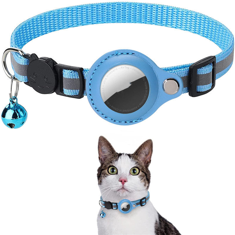 Reflective Pet Collar with Waterproof Airtag Holder for Dogs & Cats