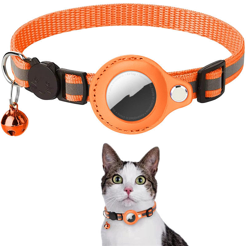 Reflective Pet Collar with Waterproof Airtag Holder for Dogs & Cats