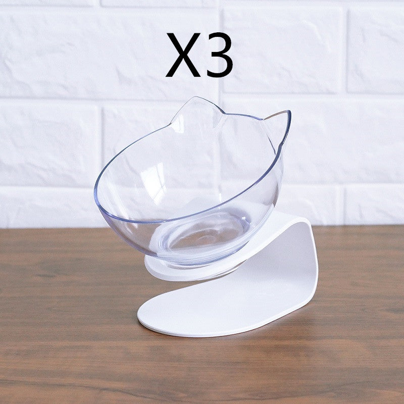 Non-Slip Double Pet Bowl with Raised Stand – Cat & Dog Feeder, Keeps Neck Comfortable