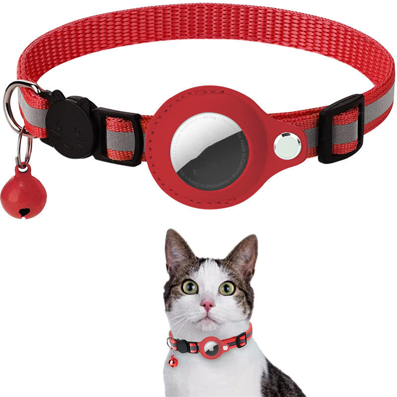 Reflective Pet Collar with Waterproof Airtag Holder for Dogs & Cats