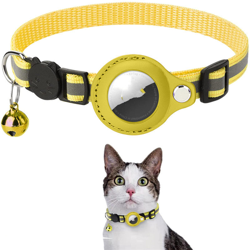 Reflective Pet Collar with Waterproof Airtag Holder for Dogs & Cats