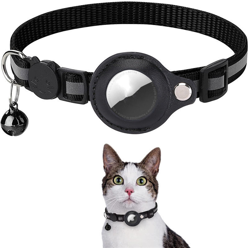 Reflective Pet Collar with Waterproof Airtag Holder for Dogs & Cats