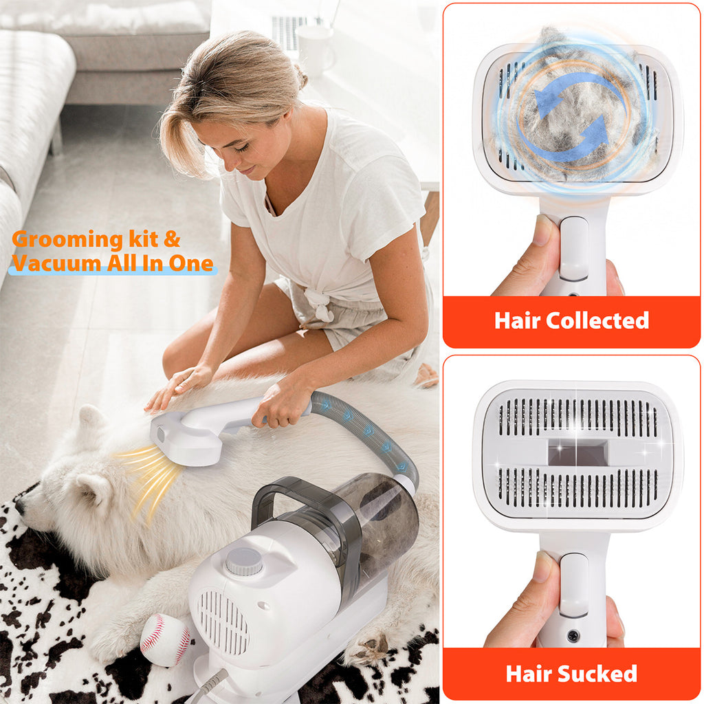 All in One Dog & Cat Grooming Vacuum for Shedding, Trimming & Hair Removal