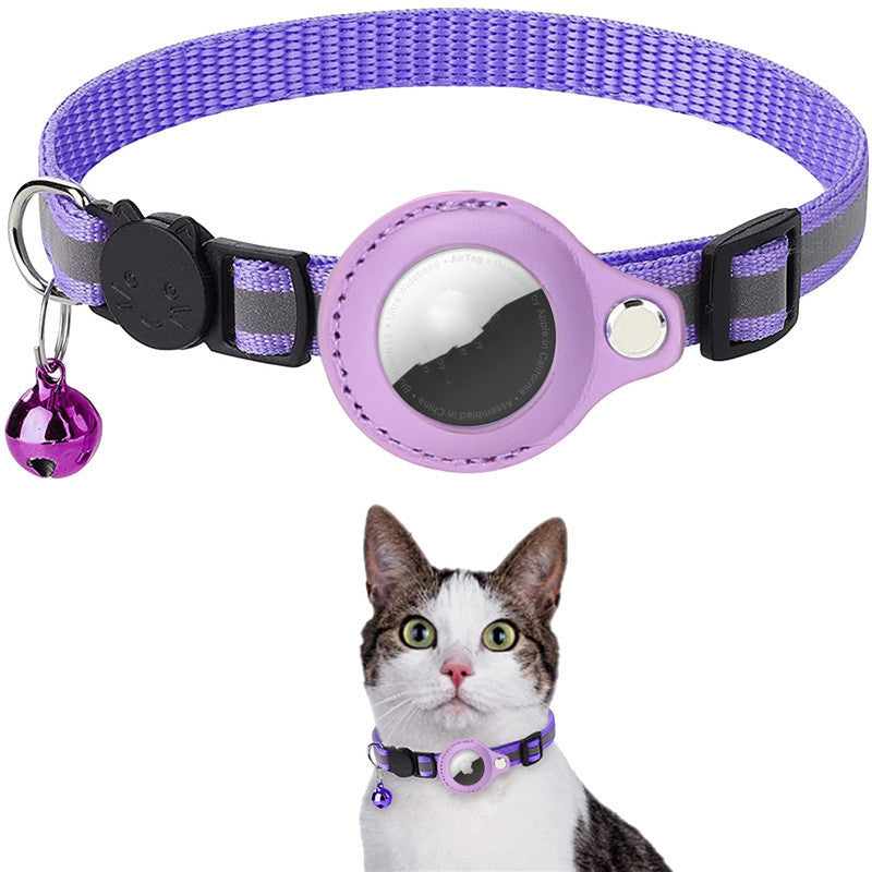 Reflective Pet Collar with Waterproof Airtag Holder for Dogs & Cats